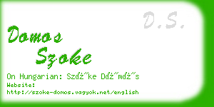 domos szoke business card